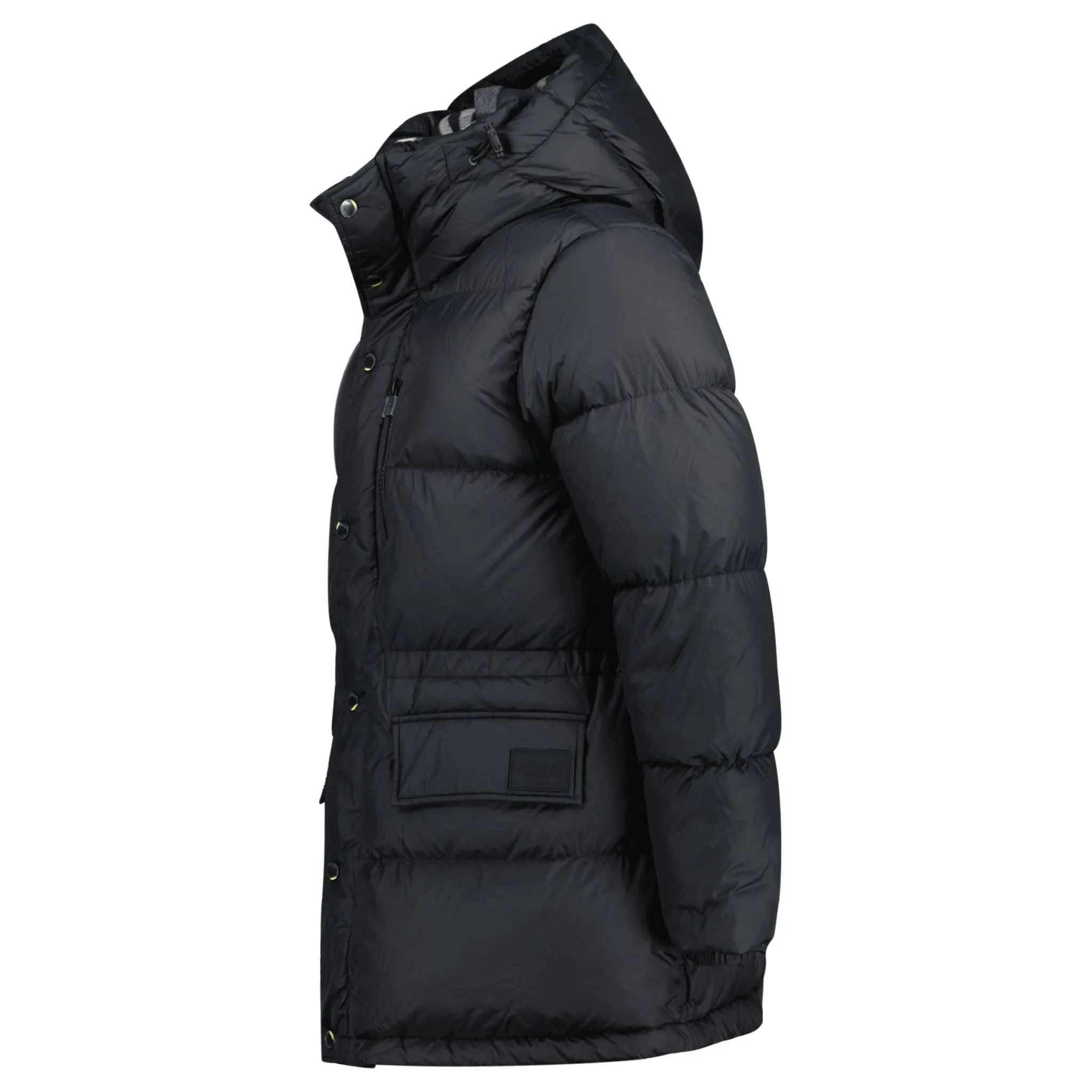 BURBERRY HAWORTH MID LENGTH PUFFER JACKET BLACK