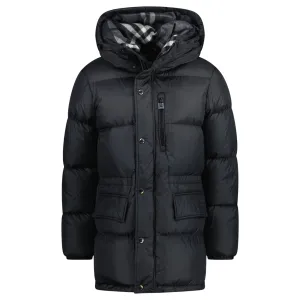 BURBERRY HAWORTH MID LENGTH PUFFER JACKET BLACK