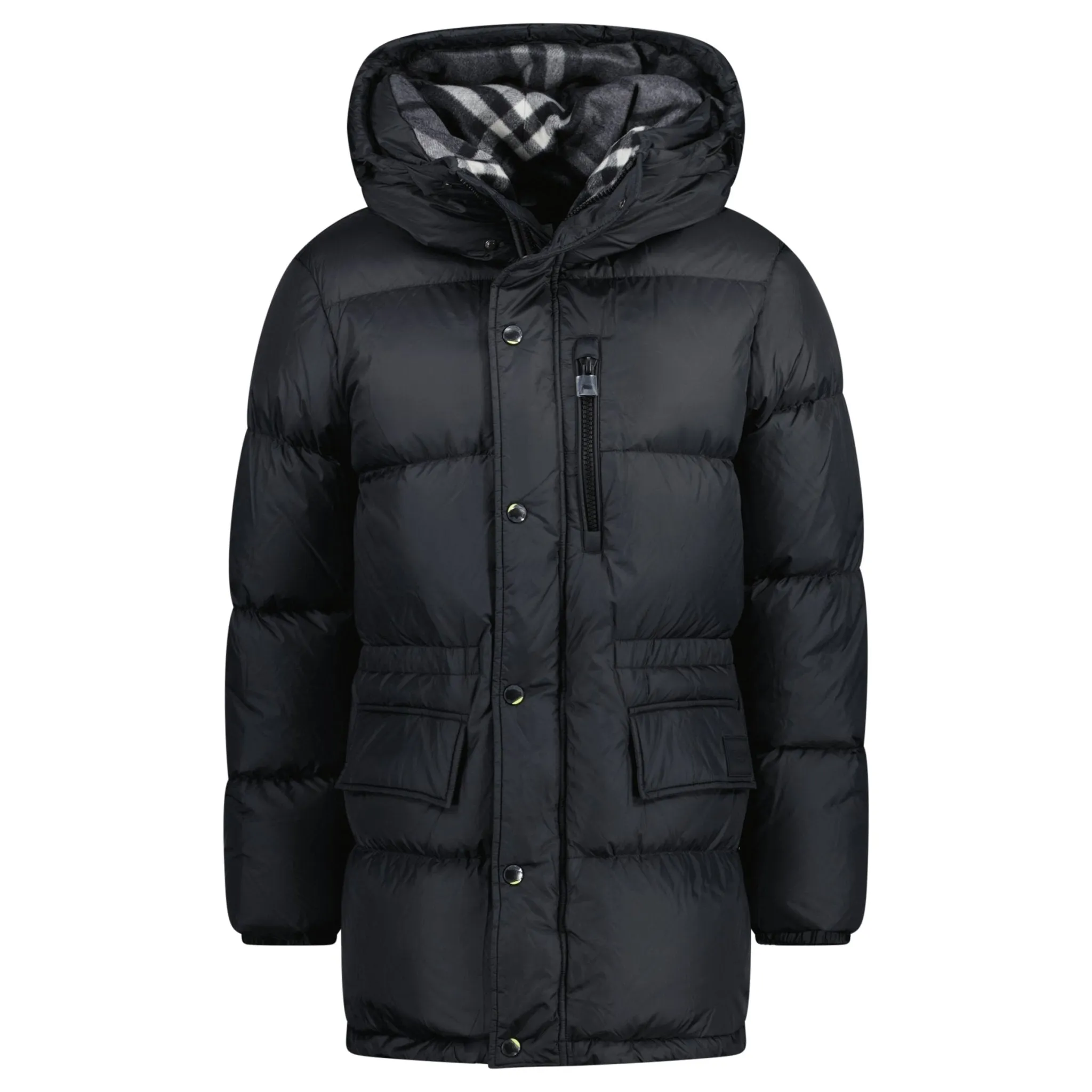 BURBERRY HAWORTH MID LENGTH PUFFER JACKET BLACK