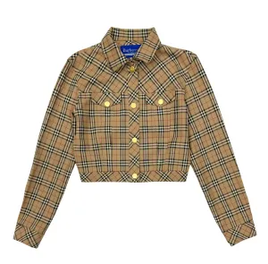 Burberry Plaid Cropped Jacket