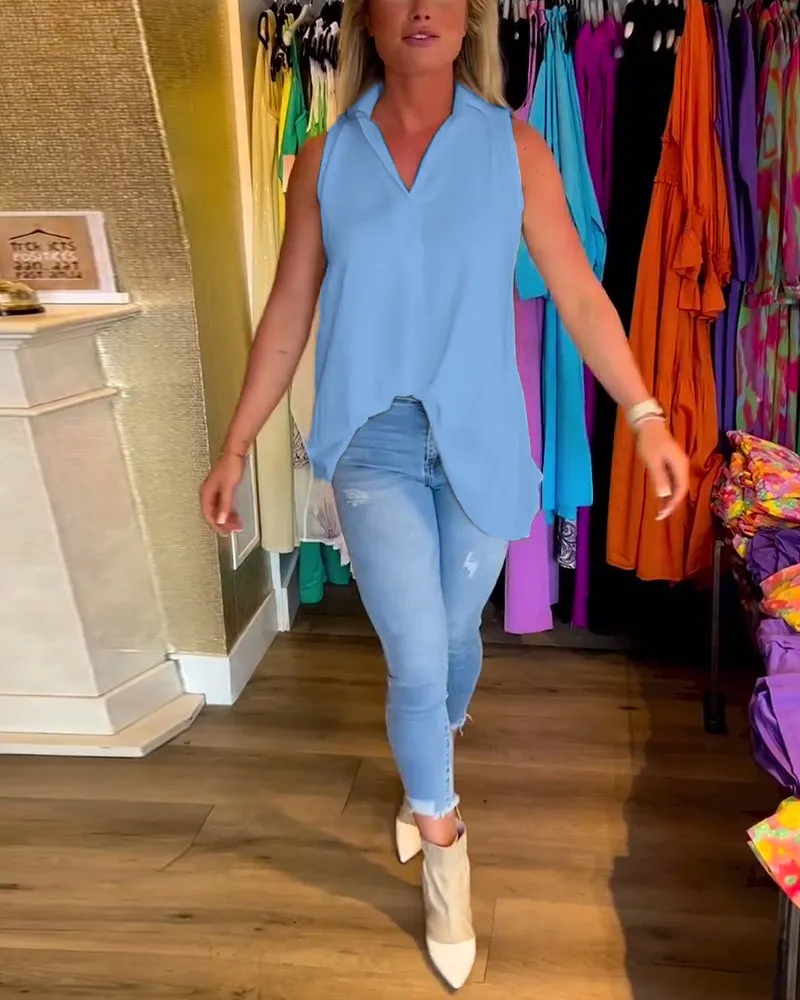 Calyx™ - Elegant V-neck Top