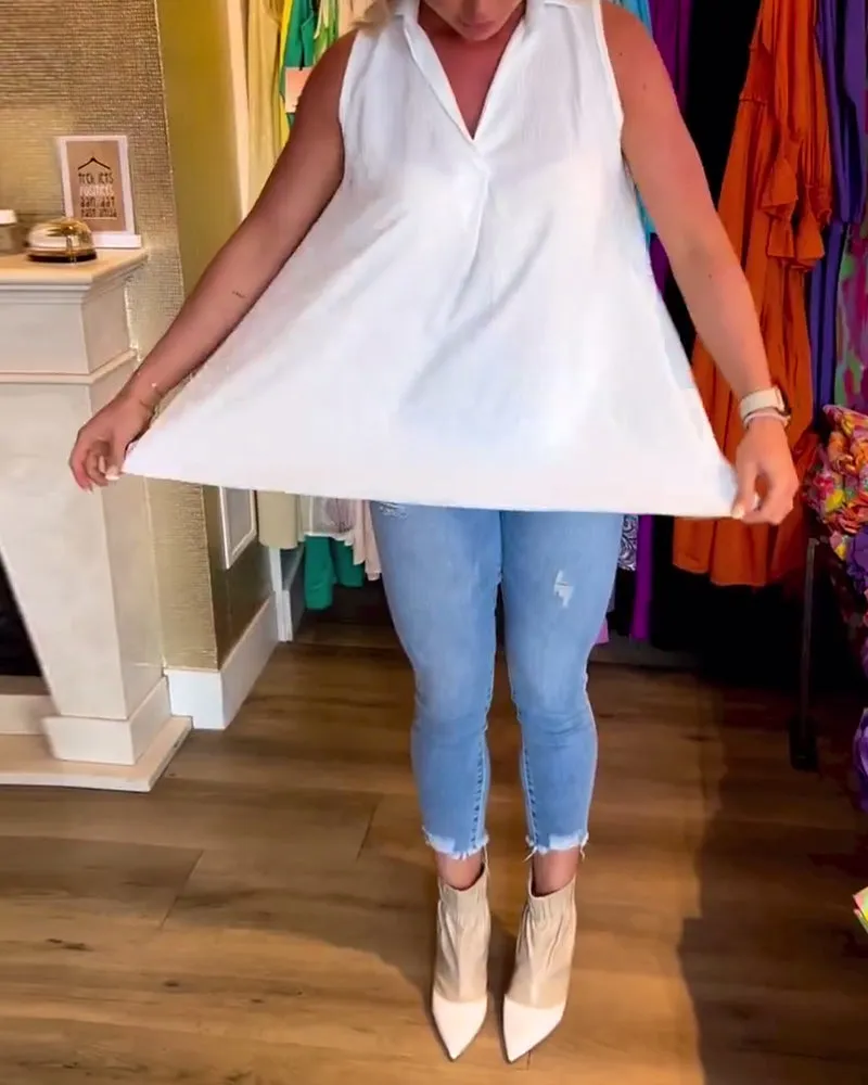 Calyx™ - Elegant V-neck Top