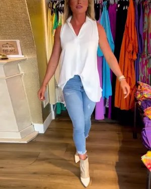 Calyx™ - Elegant V-neck Top
