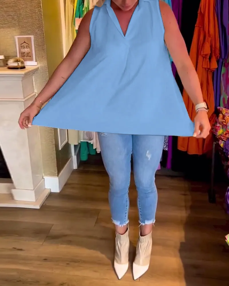 Calyx™ - Elegant V-neck Top