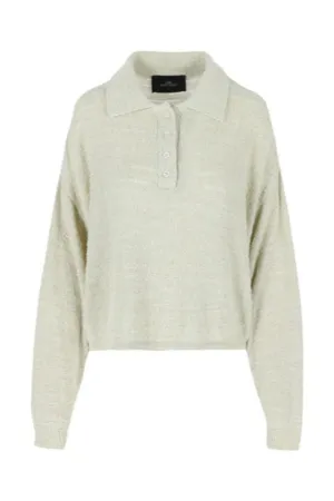 Camilla Cropped Polo Shirt Mushroom