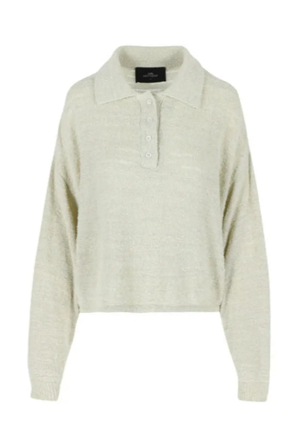 Camilla Cropped Polo Shirt Mushroom