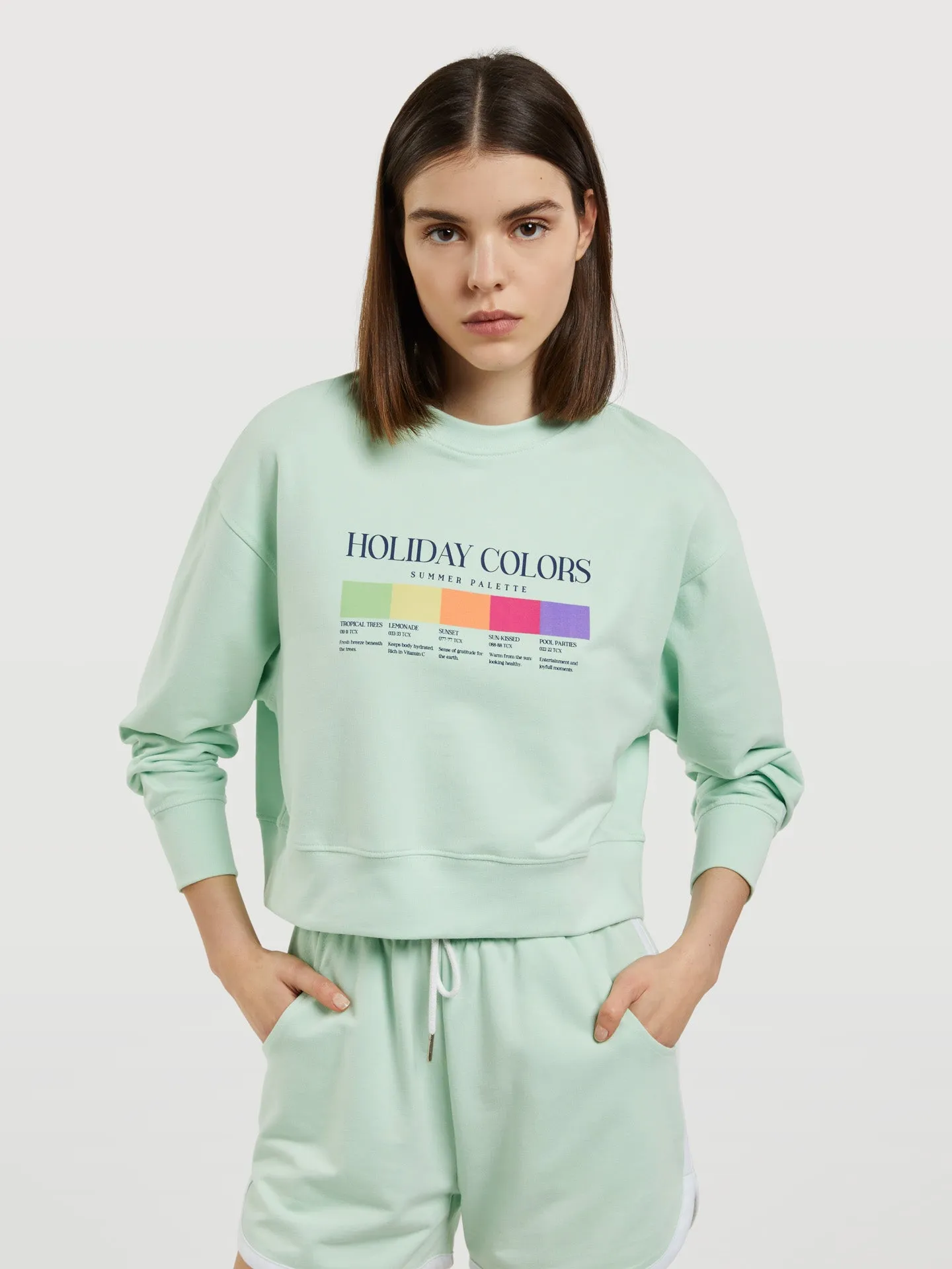 Camisola feminina cropped