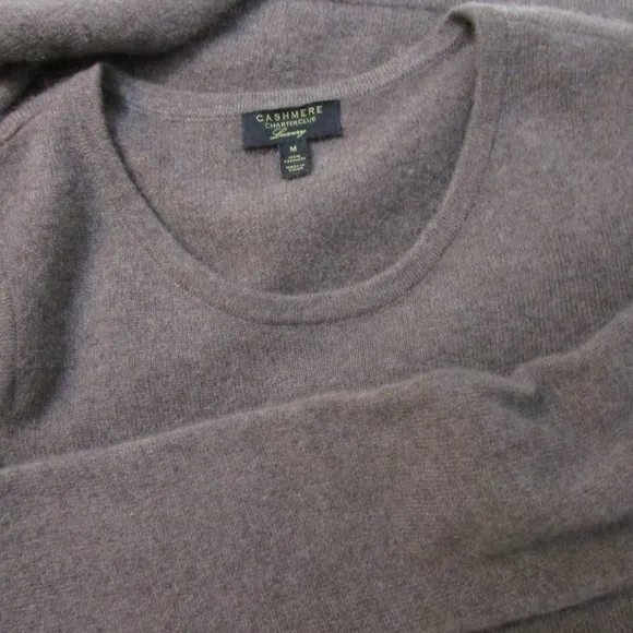 CASHMERE Cold Open Shoulders Pullover Knit Sweater Cuddly