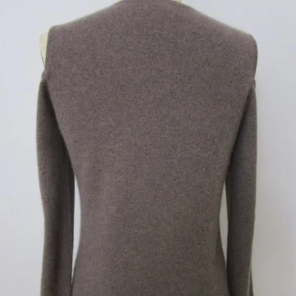 CASHMERE Cold Open Shoulders Pullover Knit Sweater Cuddly