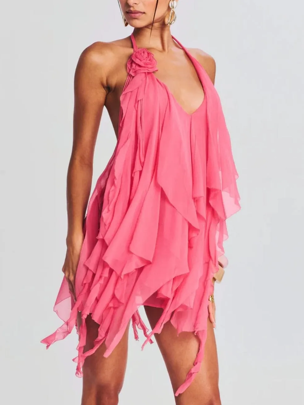 Caspian Silk Chiffon Dress