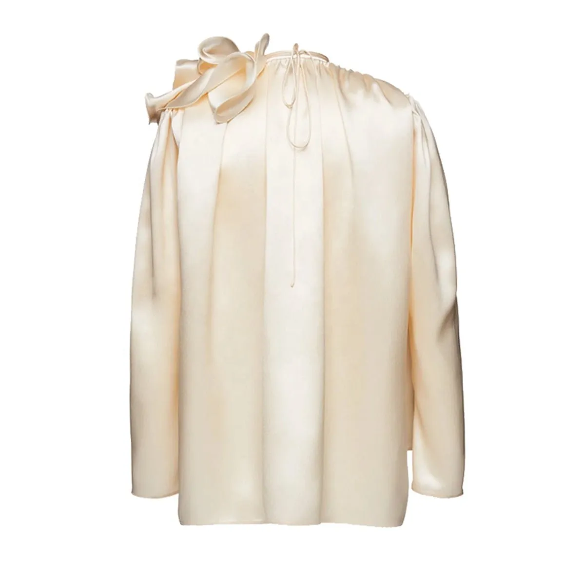 Casual Satin Vintage V-neck Blouses