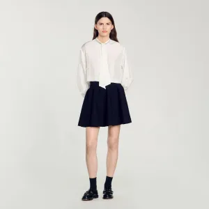 Catherine Pleated Skirt Navy Blue