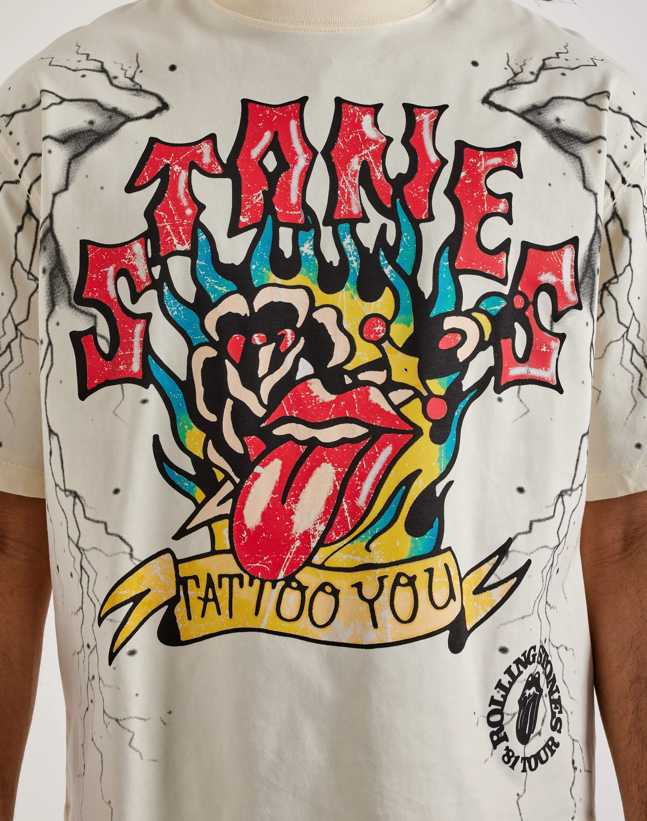 Central Mills Rolling Stones Cropped Tee