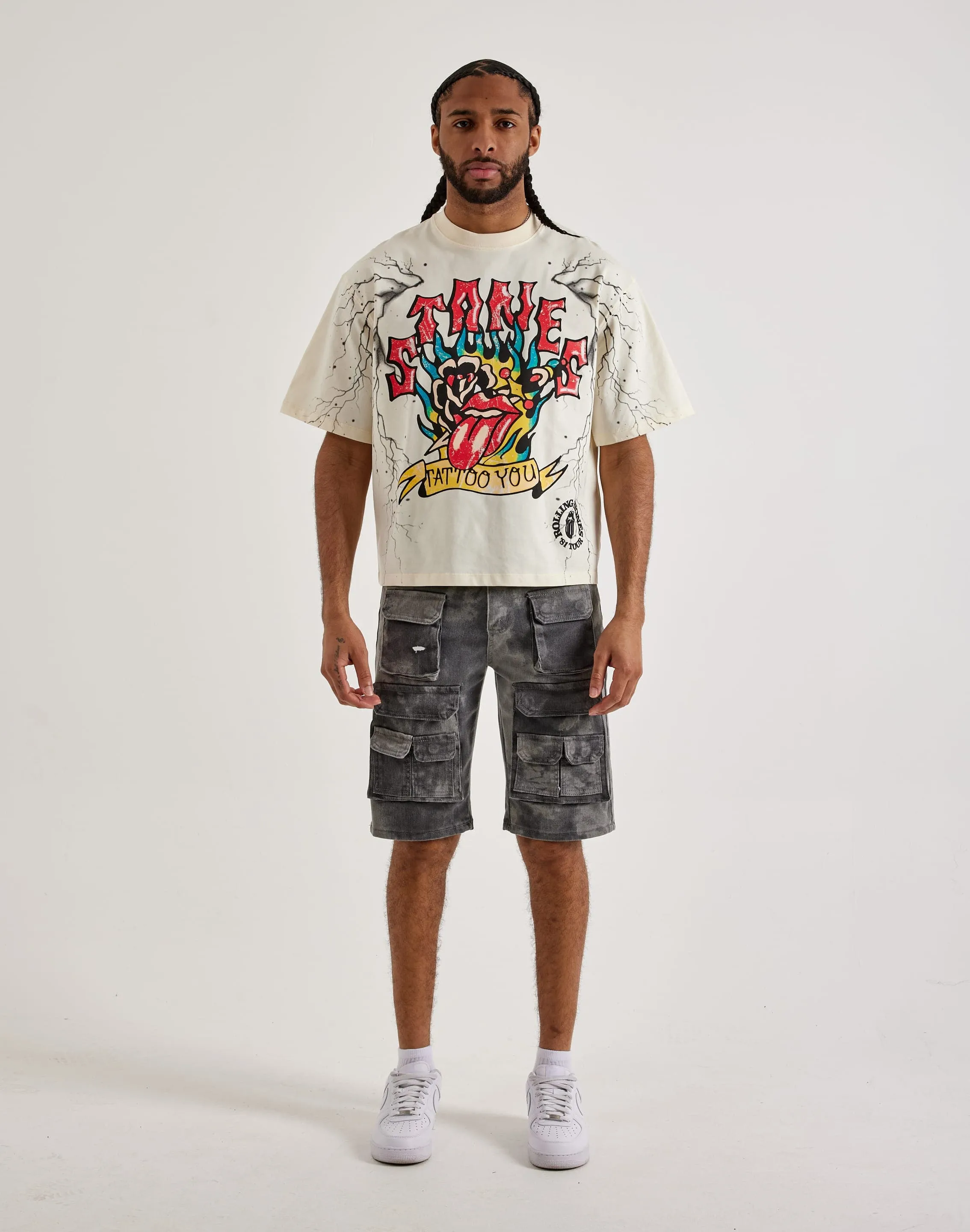 Central Mills Rolling Stones Cropped Tee