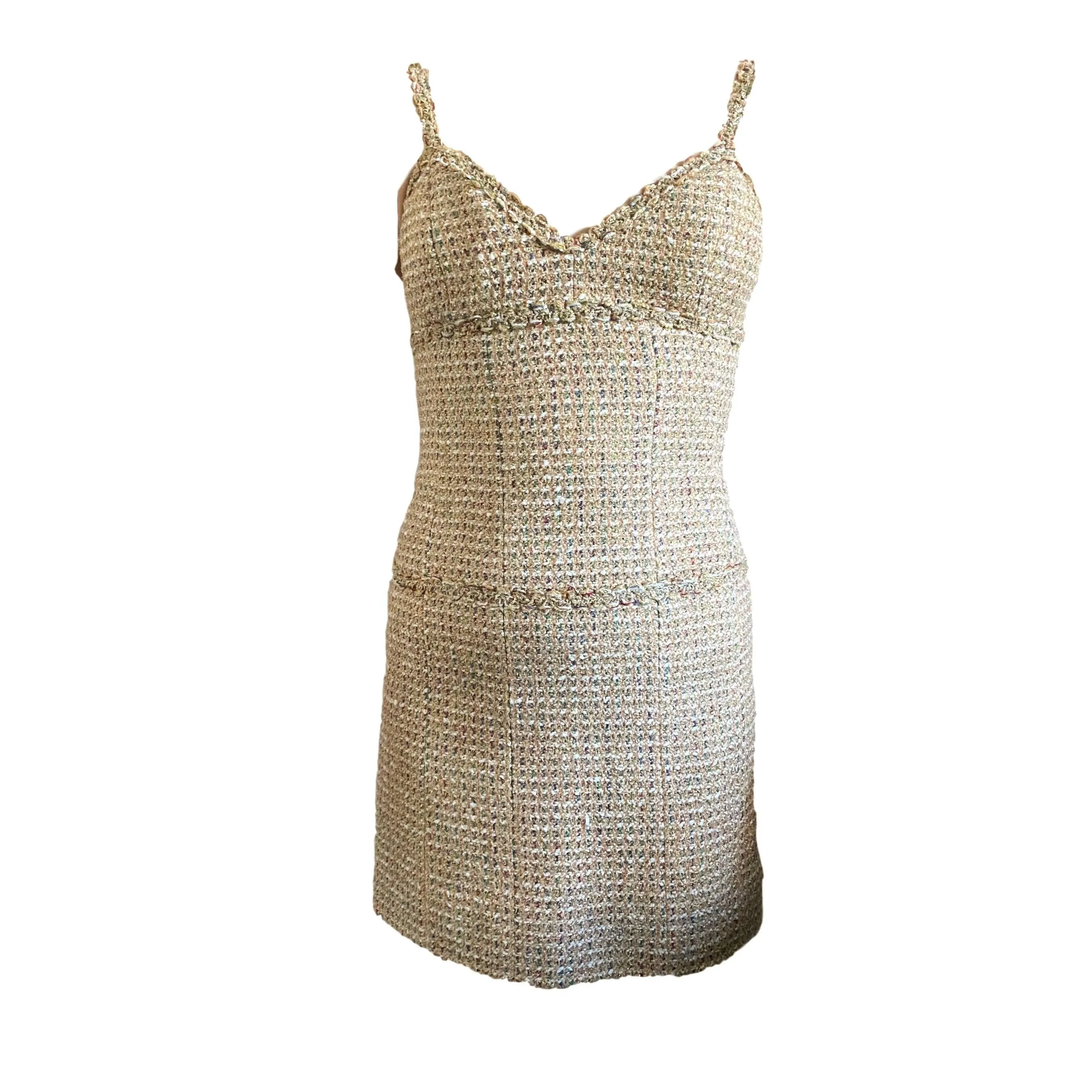 Chanel Cream Cropped Dress Set