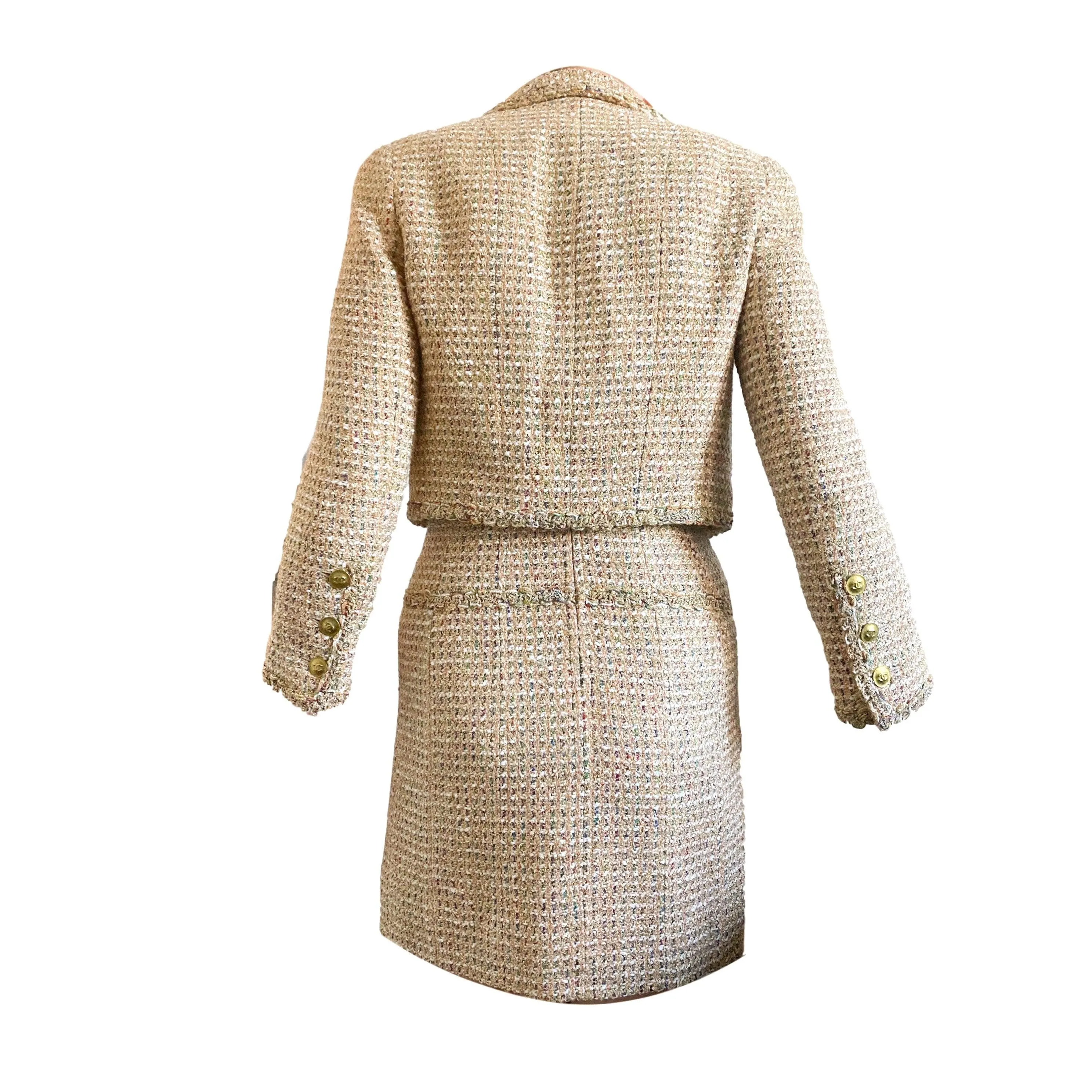 Chanel Cream Cropped Dress Set