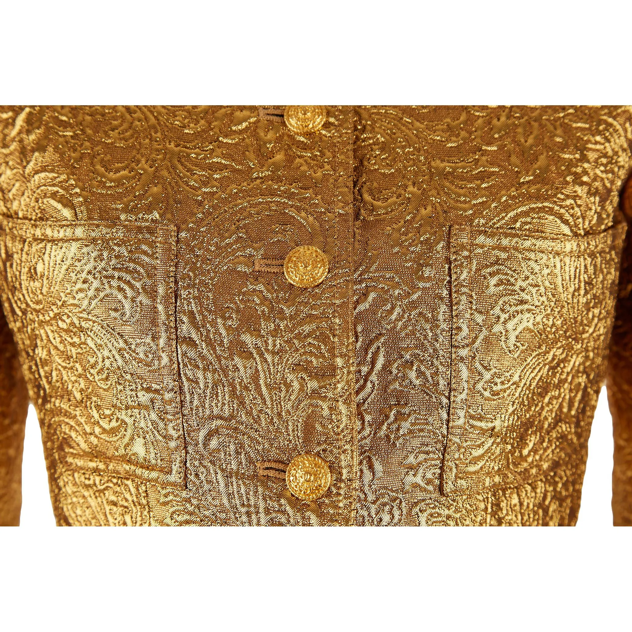 Chanel Gold Embroidered Cropped Jacket