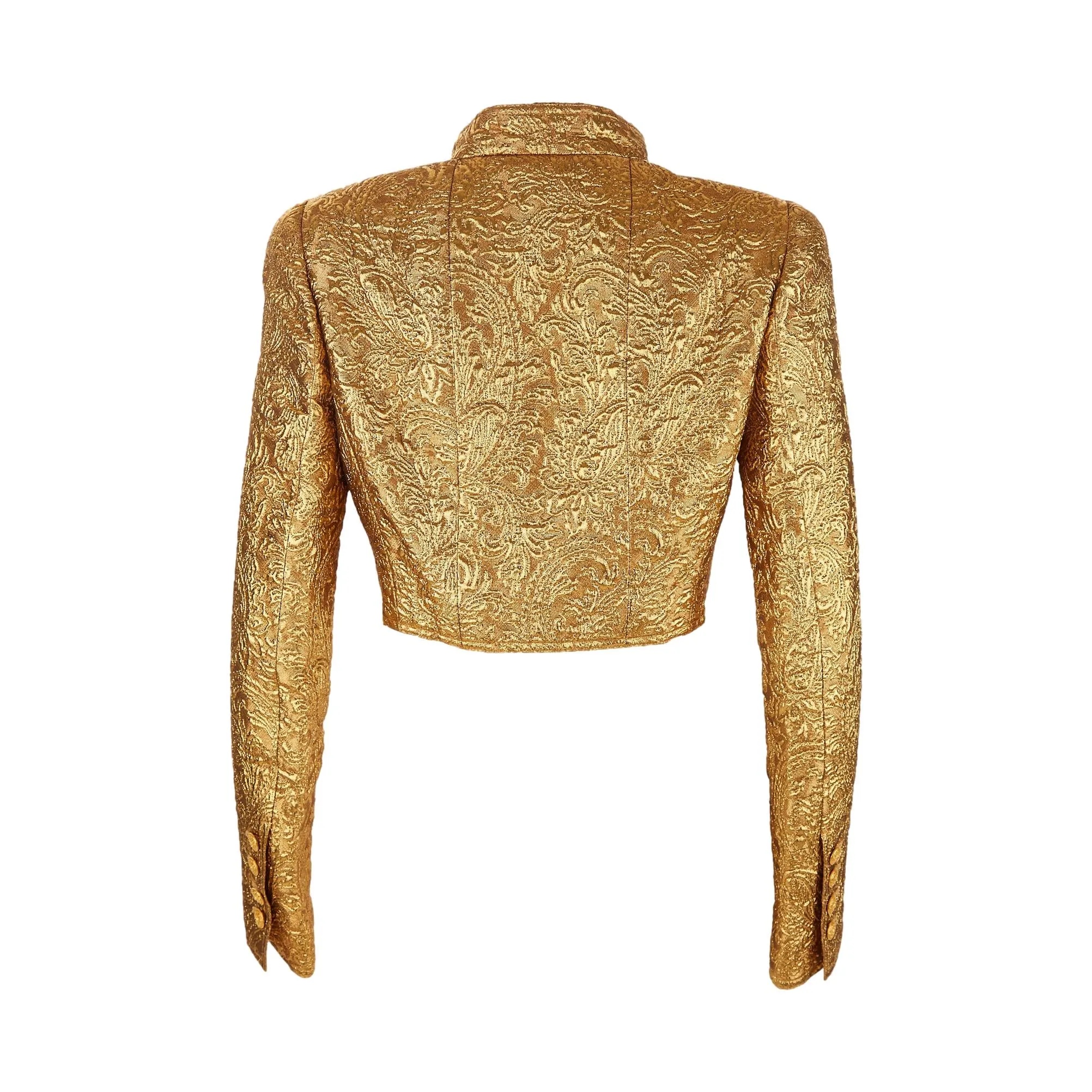 Chanel Gold Embroidered Cropped Jacket