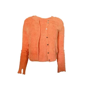Chanel Orange Fuzzy Twin Set