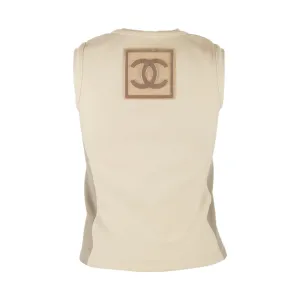 Chanel Sport White Cropped Logo Tank