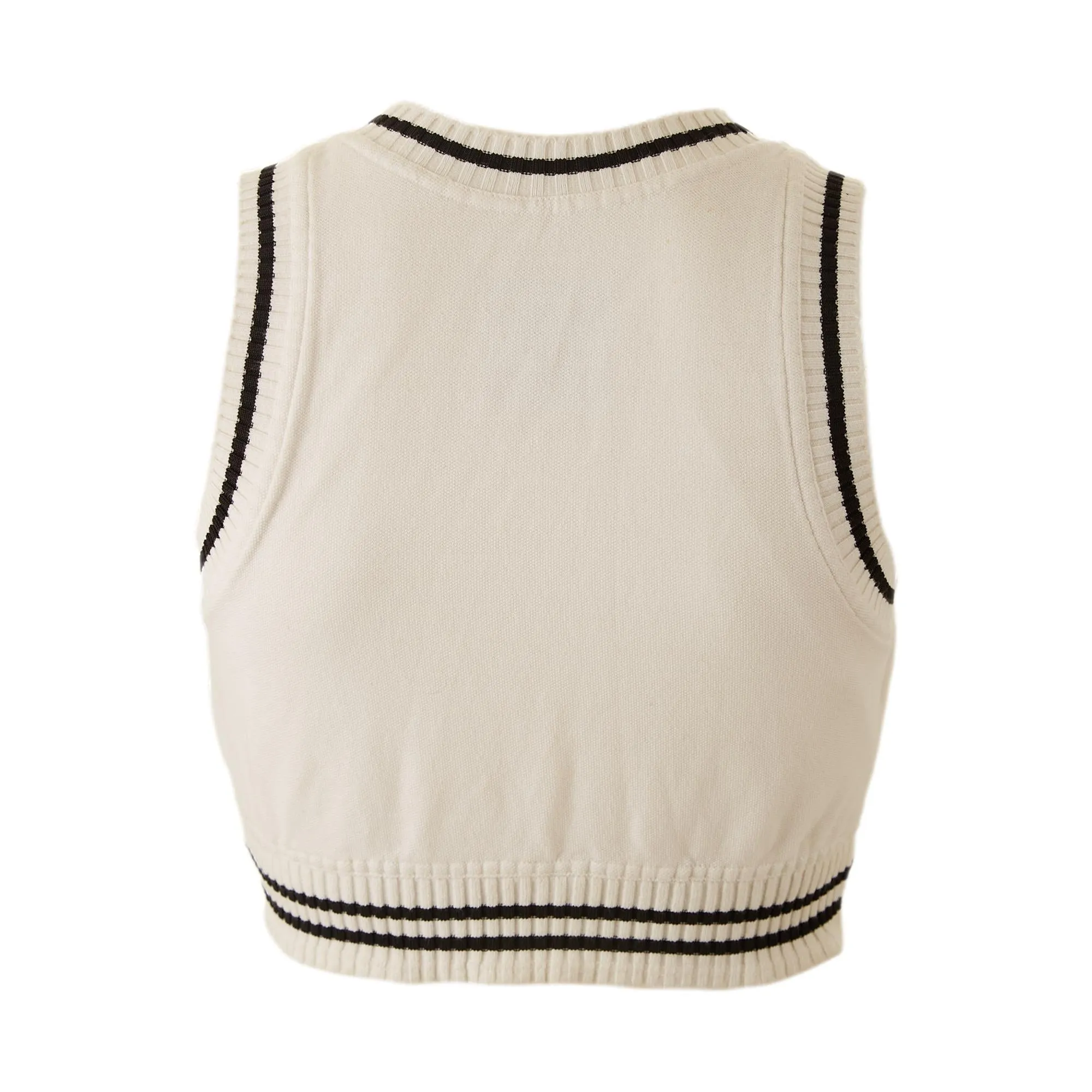 Chanel White Cropped Logo Tank