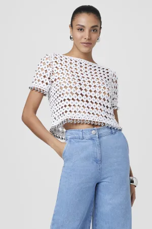 Coco Boat Neck Short Sleeve Top