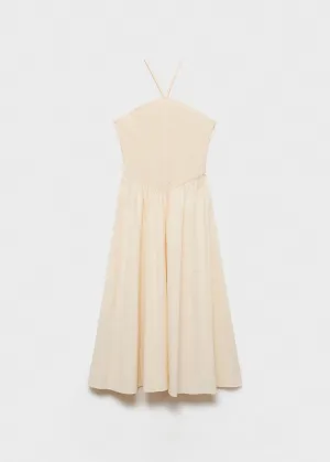 Combined halter-neck dress