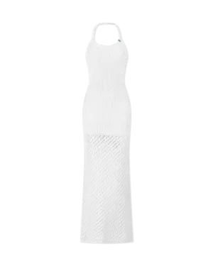Crochet Halterneck Maxi Dress