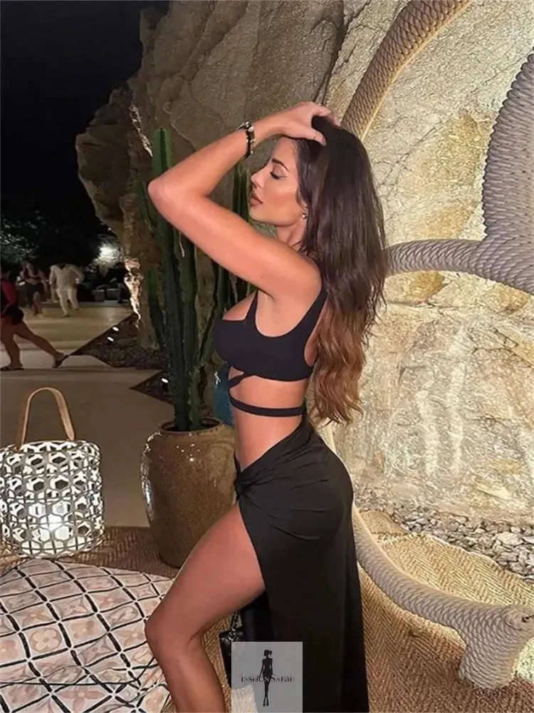 Crop Top with Skirts Beach Outfit