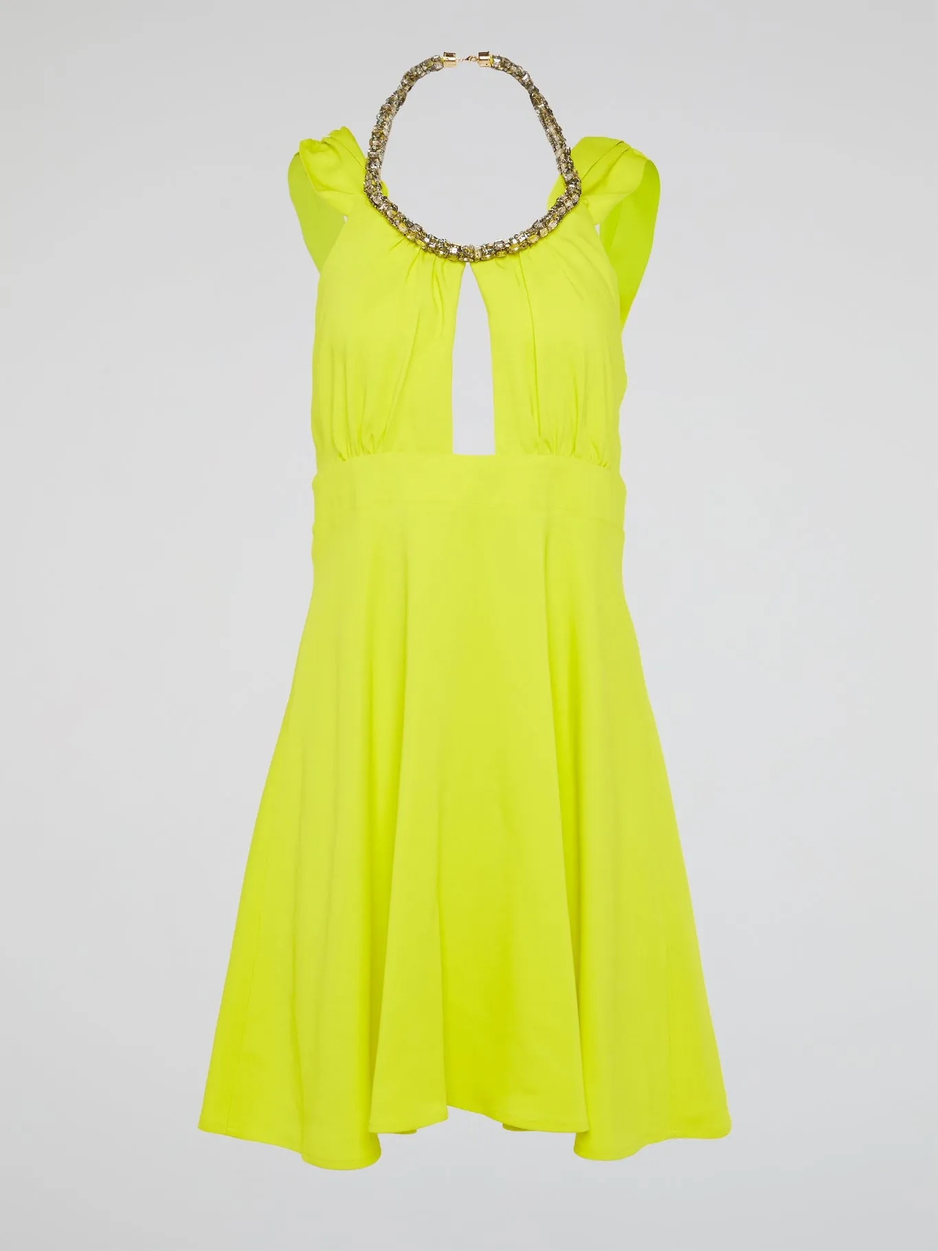 Crystal Embellished Halter Neck Dress