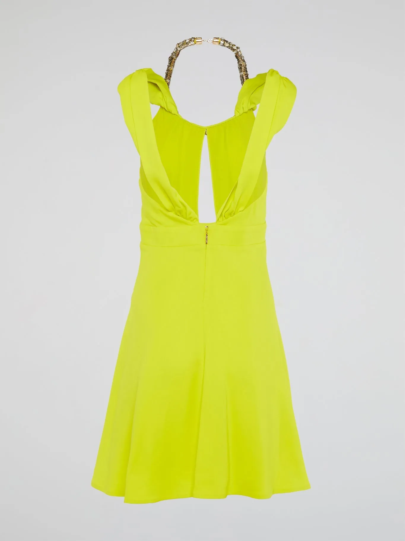 Crystal Embellished Halter Neck Dress