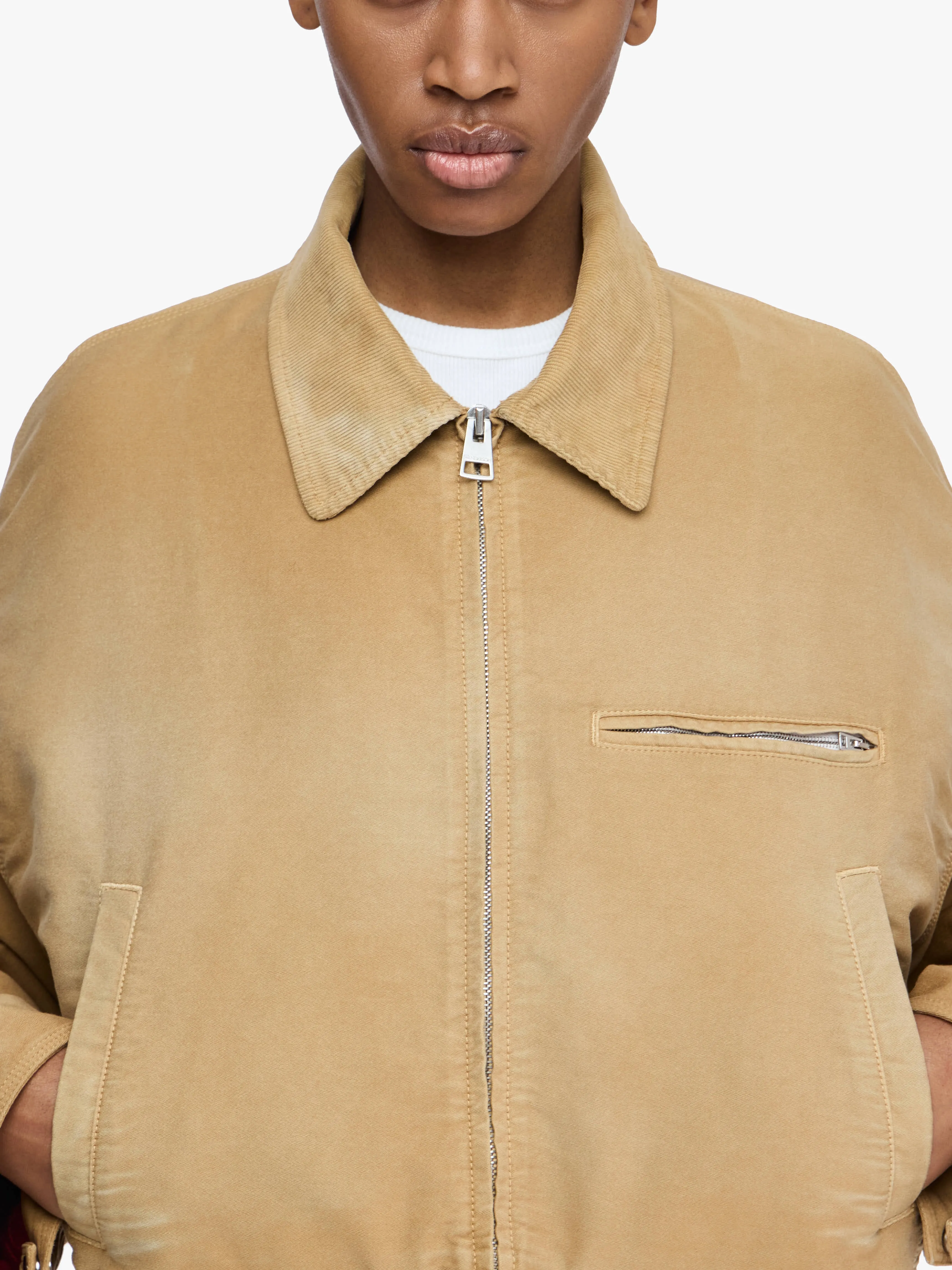 CURVED HEMLINE WORKWEAR JACKET