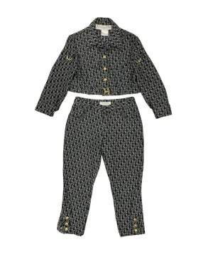Dior Navy Cropped Jacket Set
