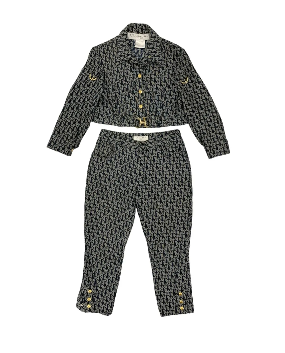 Dior Navy Cropped Jacket Set