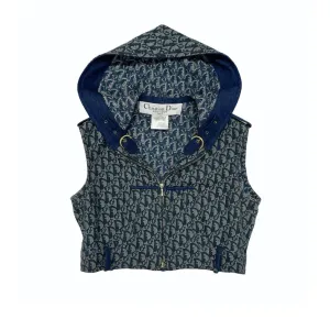Dior Navy Cropped Logo Vest