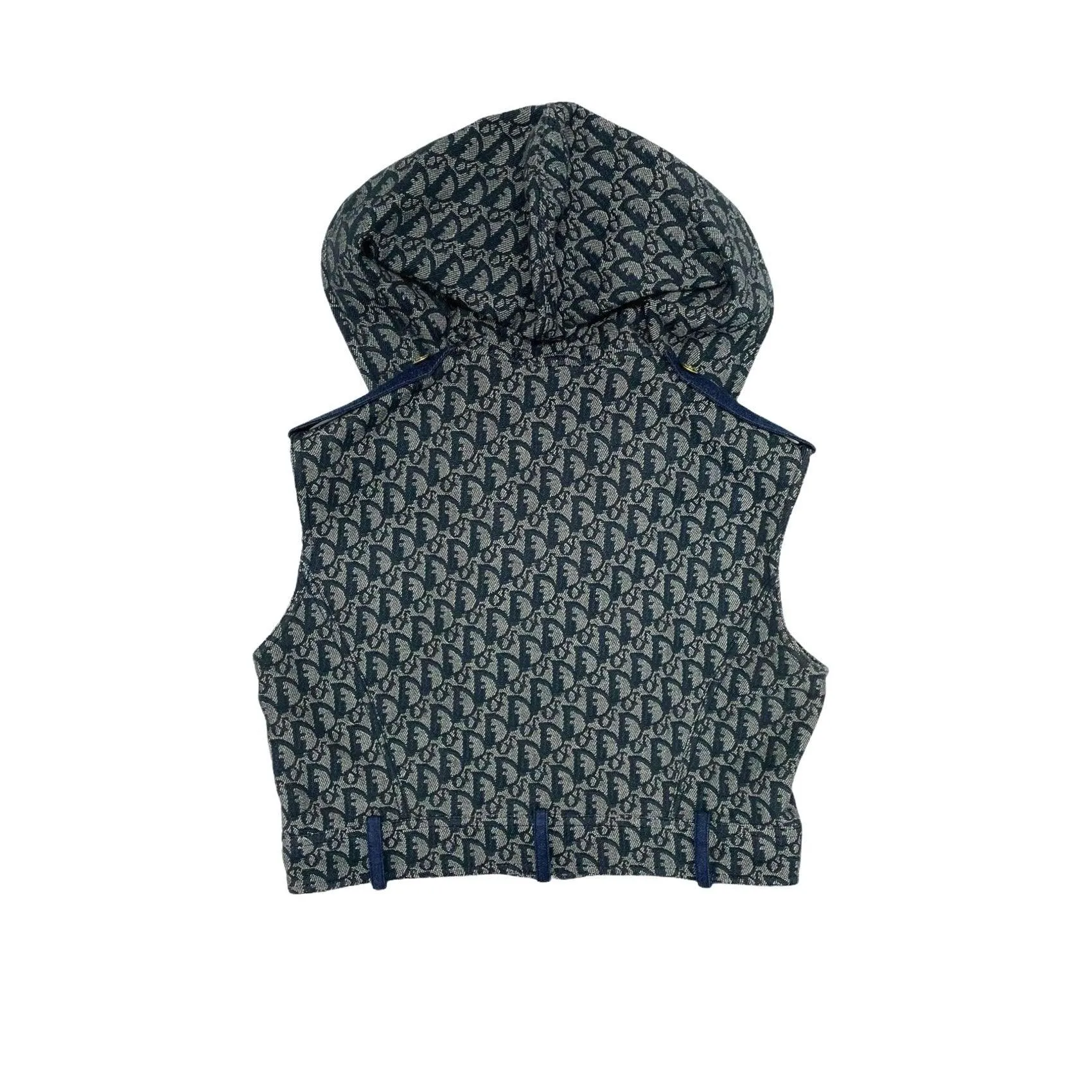 Dior Navy Cropped Logo Vest