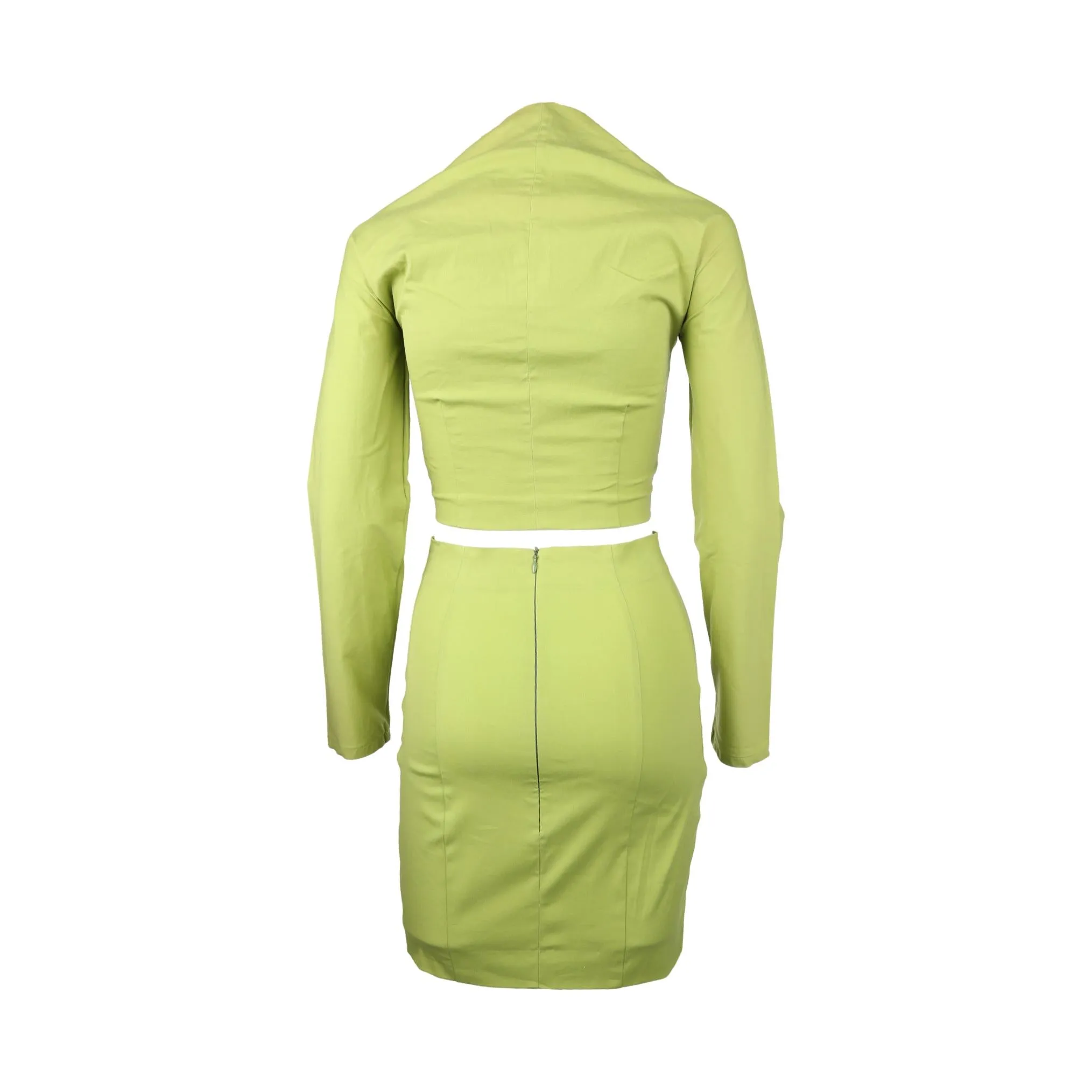 Dolce & Gabbana Green Cropped Skirt Set