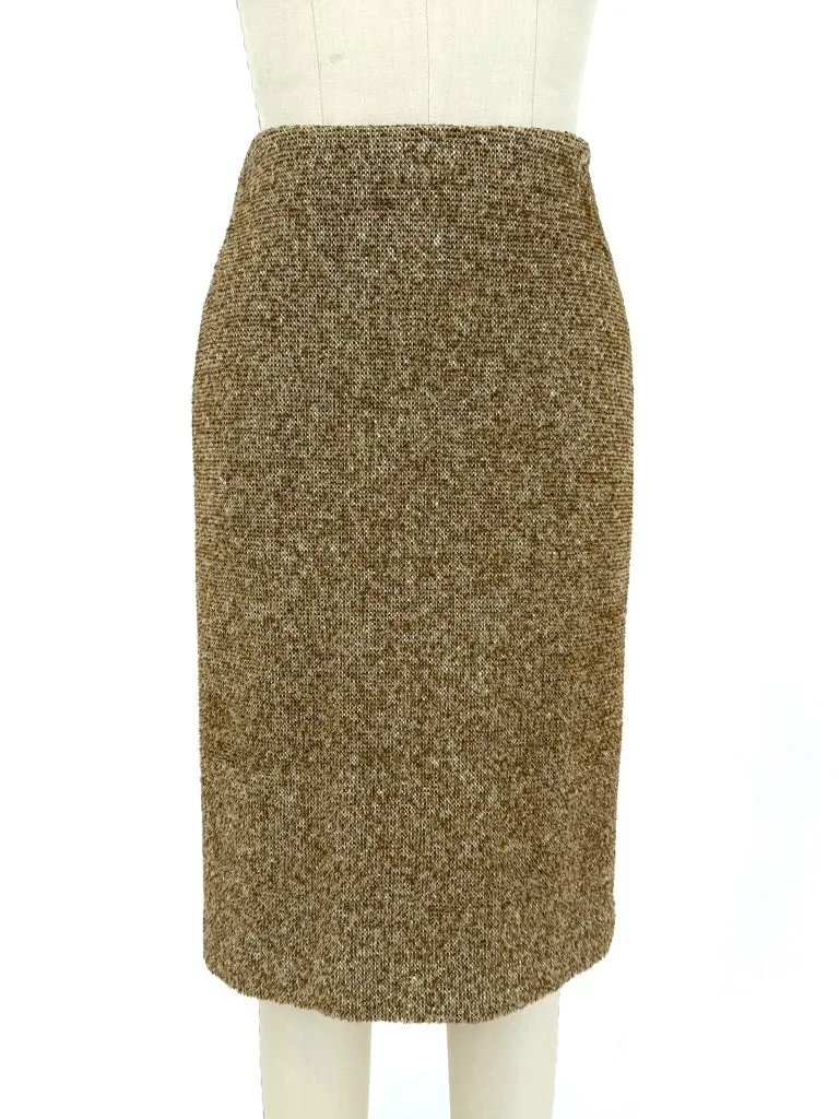 Dries Van Noten Tweed Crop Jacket & Skirt Set