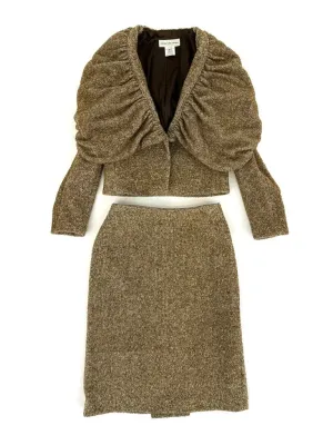 Dries Van Noten Tweed Crop Jacket & Skirt Set