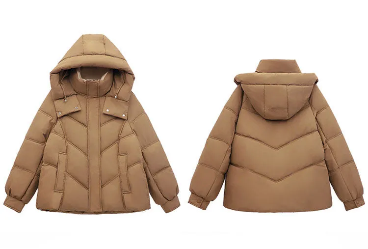 Easy-to-Clean Quilted Puffer Jacket with Zip-up Style