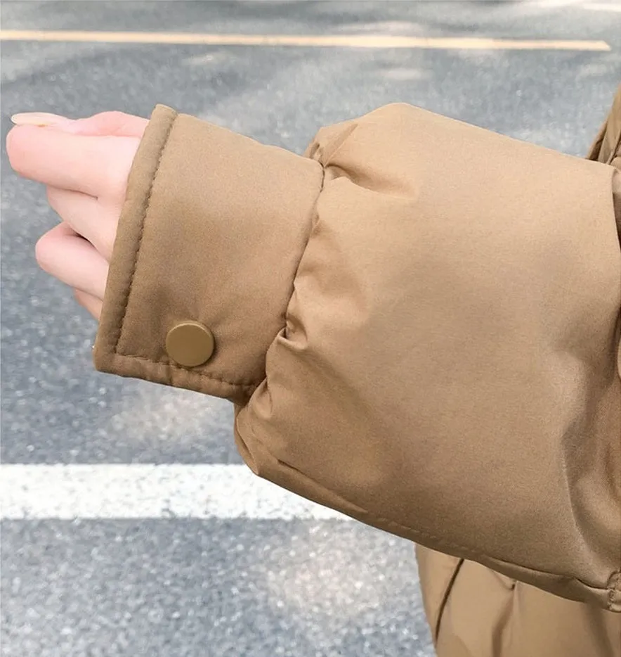 Easy-to-Clean Quilted Puffer Jacket with Zip-up Style
