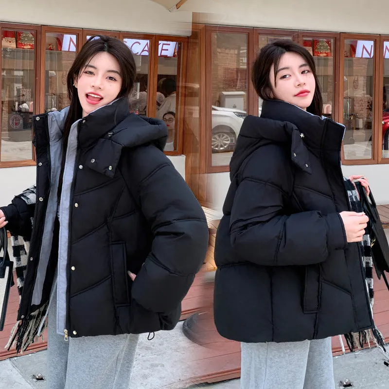 Easy-to-Clean Quilted Puffer Jacket with Zip-up Style
