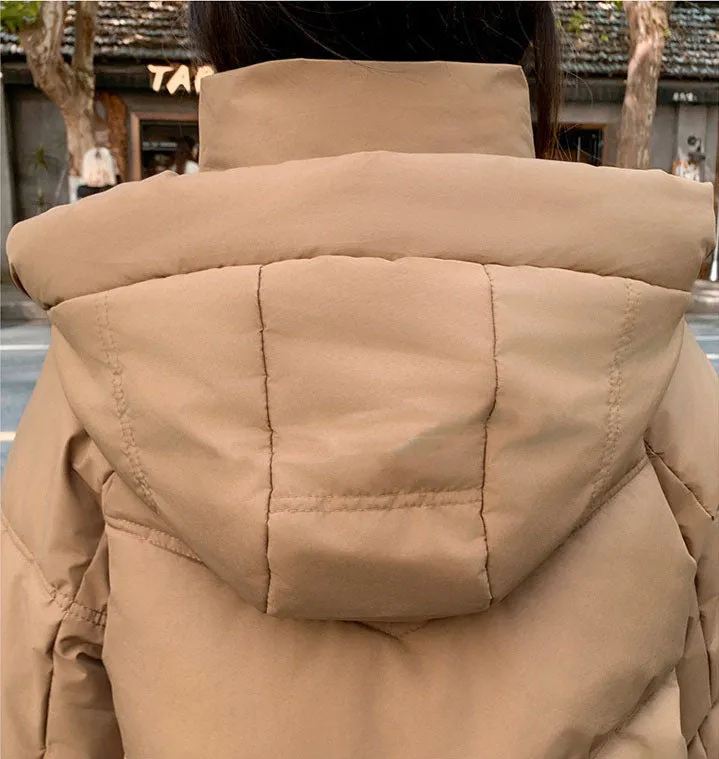 Easy-to-Clean Quilted Puffer Jacket with Zip-up Style