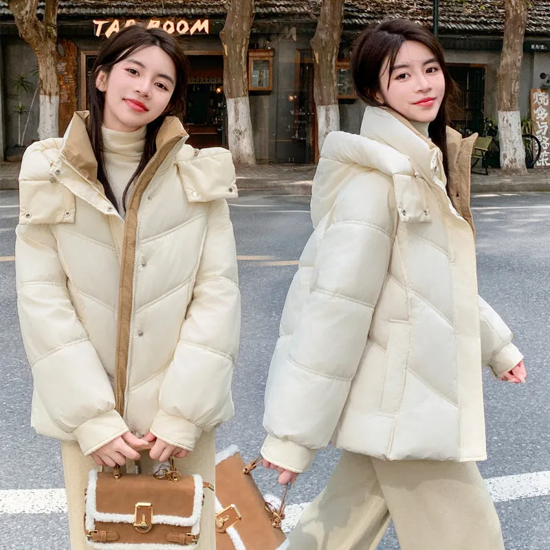Easy-to-Clean Quilted Puffer Jacket with Zip-up Style