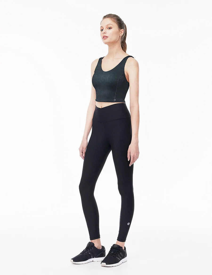 easyoga LA-VEDA Vintage Rib Cropped Tank - B18 Twilight Blue