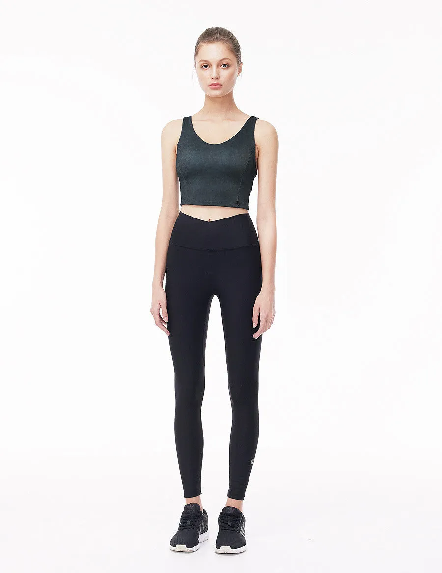 easyoga LA-VEDA Vintage Rib Cropped Tank - B18 Twilight Blue