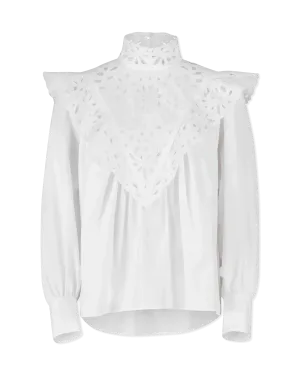 Embroidered Long Sleeve Blouse