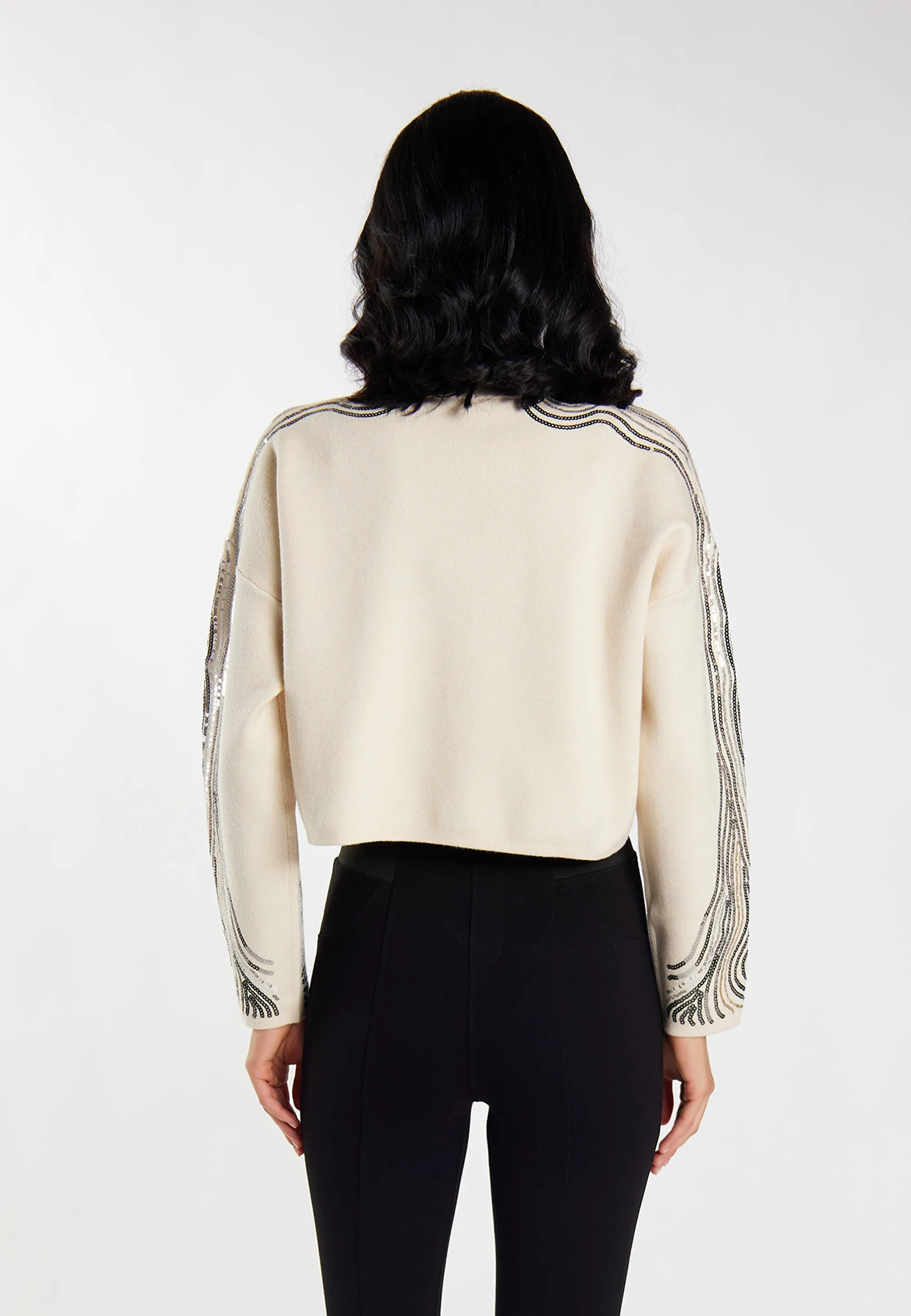 faina Women's Knitted Sweater With Sequin