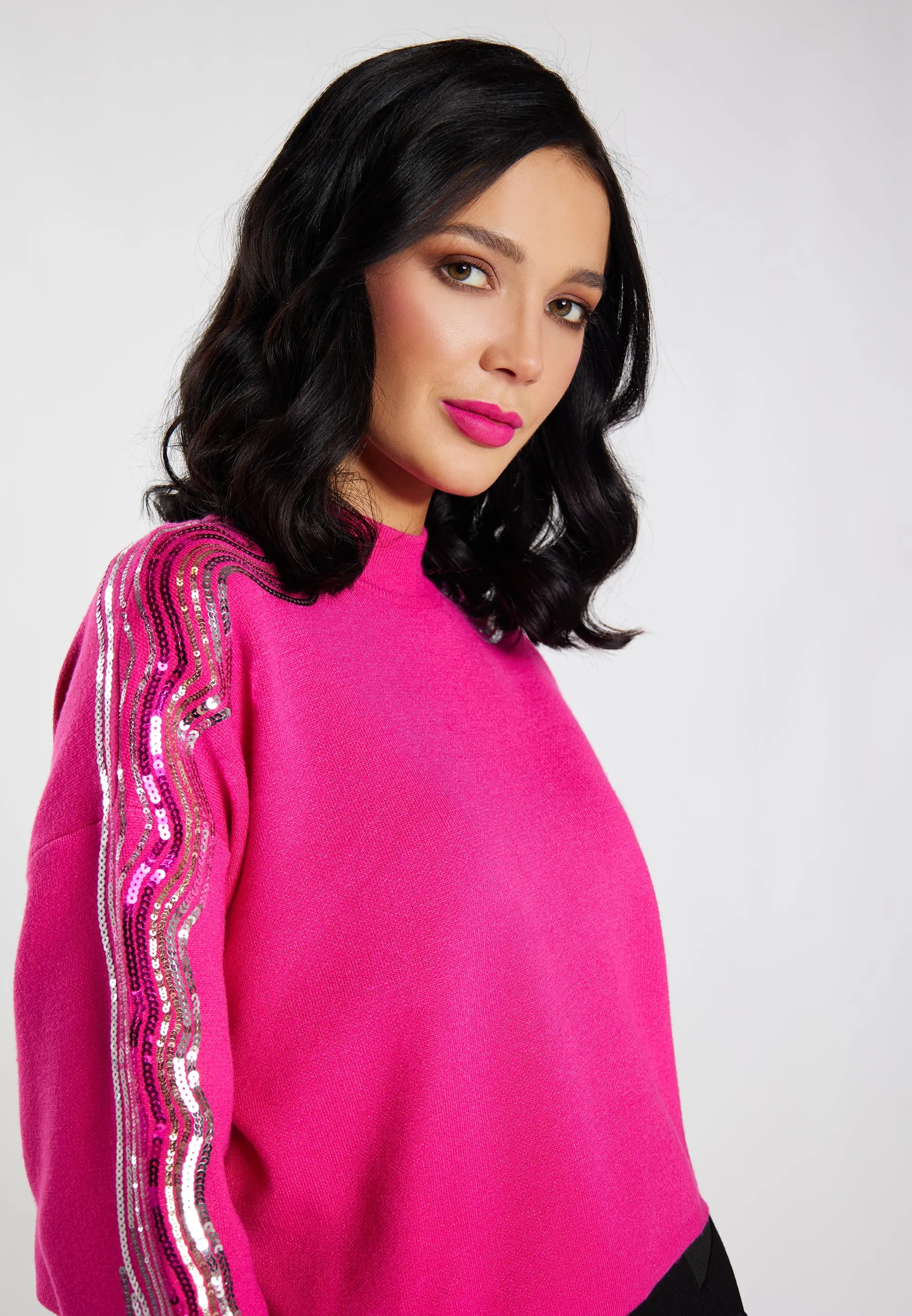 faina Women's Knitted Sweater With Sequin