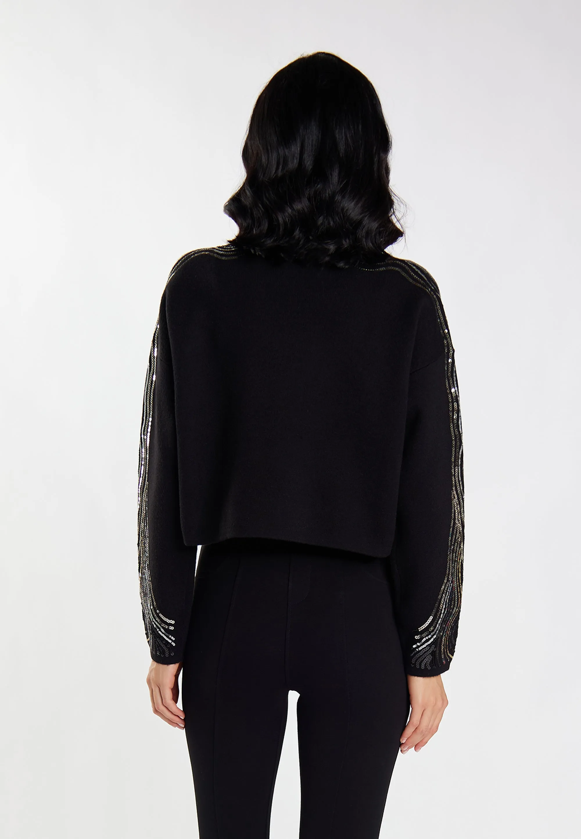 faina Women's Knitted Sweater With Sequin